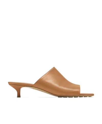 Bottega Veneta Elastic Muller High-heeled Sandals In 2740 Saddle