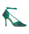 Bottega Veneta Elastic Strap Sandals With High Heels In Green