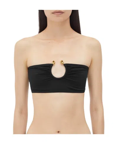 Bottega Veneta Elastic Swimsuit Jacket With Knots In Black