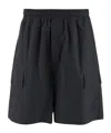 Bottega Veneta Elastic Waist Shorts In Black