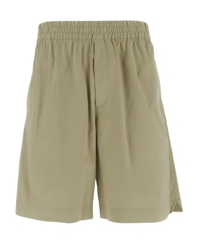 Bottega Veneta Elastic Waist Shorts In Nude