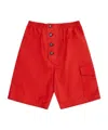 Bottega Veneta Elastic Waist Shorts In Red