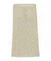 Bottega Veneta Cotton Wrap Skirt Crochet Effect In Neutral