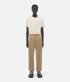 Bottega Veneta Elastic Waist Tech Nylon Pants In Beige
