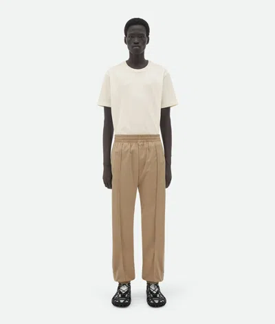Bottega Veneta Elastic Waist Tech Nylon Pants In Beige