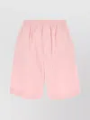 Bottega Veneta Elastic Waist Twill Bermuda Shorts In Purple