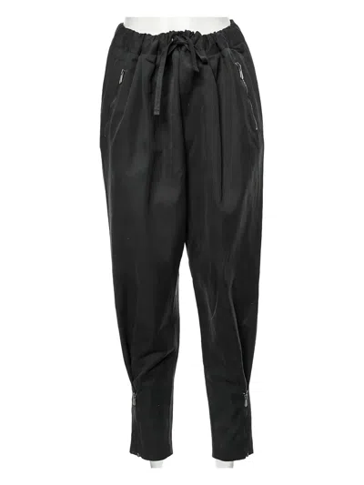 Pre-owned Bottega Veneta Elasticated-waist Trousers In Black