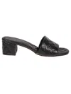 Bottega Veneta Quilted Leather Mule Sandals In Black