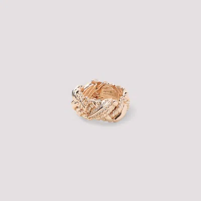 Bottega Veneta Elegant Brass Ring For Women In Metallic