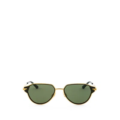 Bottega Veneta Elegant Gold-toned Metal Sunglasses