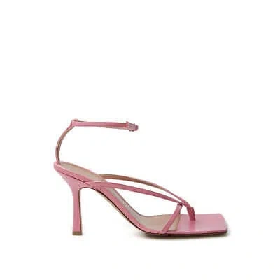 Pre-owned Bottega Veneta Elegant Pink Leather Sandals For Sophisticated Style
