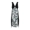 Bottega Veneta Printed Sleeveless Maxi Dress In Black