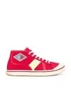 Bottega Veneta Red Canvas Summer Sneakers In Scarlet & Tomato