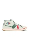 Bottega Veneta Canvas Leather-trim Eliot Sneakers In White Jade & Aloe