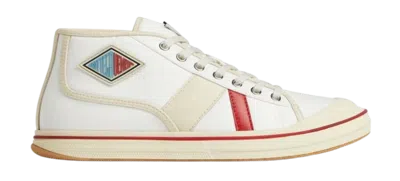 Bottega Veneta Eliot Mid-top Canvas Sneakers In White