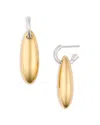 Bottega Veneta Ellipse Earrings In Burned Ora