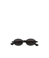 Bottega Veneta Bv1388s Linea Ribbon 001 Black Grey Sunglasses In Black