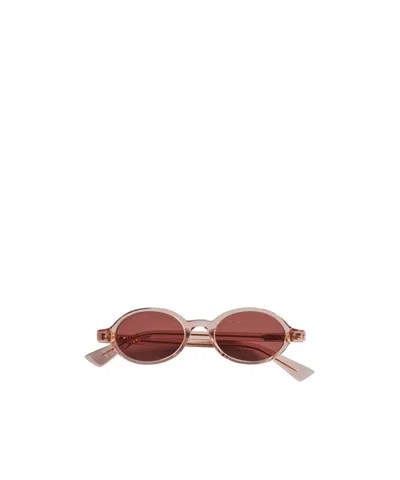 Bottega Veneta Elliptical Sunglasses In Brown