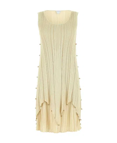 Bottega Veneta Embellished Pleated Mini Dress