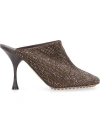 Bottega Veneta Sparkle Dot Sock Leather Mules
