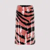 Bottega Veneta Tiger Print Sequined Midi Skirt In Multi