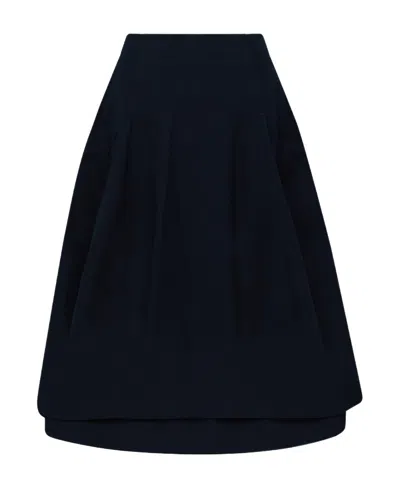 Bottega Veneta Emblem Skirt In Abyss