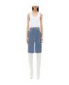 Bottega Veneta Emblem Skirt In Blue