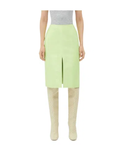 Bottega Veneta Emblem Skirt In Yellow