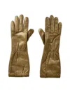 Bottega Veneta Embossed Logo Leather Gloves For Women