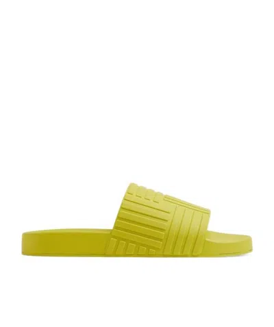 BOTTEGA VENETA BOTTEGA VENETA EMBOSSED OPEN-TOE SLIDES