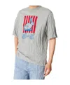 Bottega Veneta Graphic Rabbit-print Crushed Cotton Jersey T-shirt In Gray