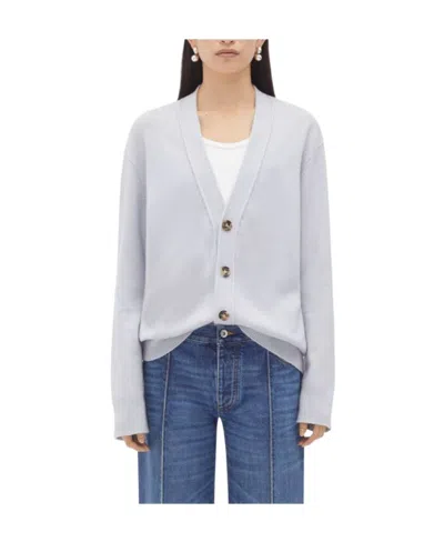 Bottega Veneta Embow-patch Cashmere Cardigan In White
