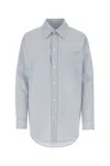 Bottega Veneta Women Embroidered Cotton Blend Shirt In Checked