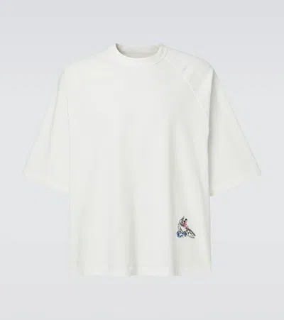 Bottega Veneta Embroidered Cotton Jersey T-shirt In White