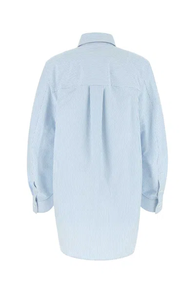 Bottega Veneta Embroidered Cotton Oversize Shirt In 8976