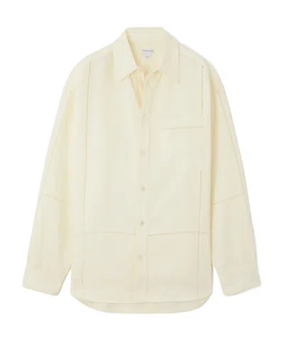 Bottega Veneta Embroidered Linen Shirt In White