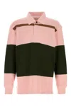 Bottega Veneta Men Jumbo Cotton Pique Stripe Polo Shirt In White