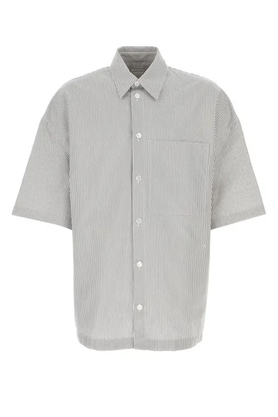 Bottega Veneta Embroidered Poplin Shirt In Brown