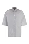 Bottega Veneta Embroidered Poplin Shirt With Drop Shoulders
