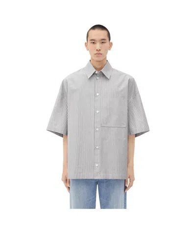 BOTTEGA VENETA BOTTEGA VENETA BV EMBROIDERED STRIPED OVERSHIRT