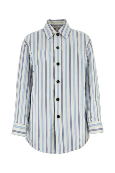 Bottega Veneta Embroidered Silk Oversized Padded Shirt In Animal Print