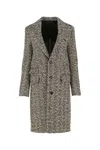 BOTTEGA VENETA EMBROIDERED STRETCH WOOL BLEND COAT