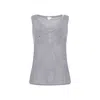 Bottega Veneta Embroidered Viscose Tank Top In Gray