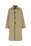Bottega Veneta Wool Blend Coat Embroidered Trim