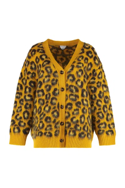 Bottega Veneta Embroidered Wool Blend Oversize Cardigan