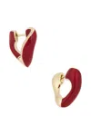 Bottega Veneta Ena Earrings In Red