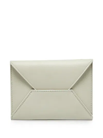 Pre-owned Bottega Veneta Envelope Leather Card Holder In White