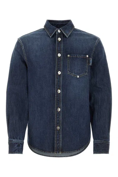 BOTTEGA VENETA ESSENTIAL BLUE DENIM SHIRT FOR MEN