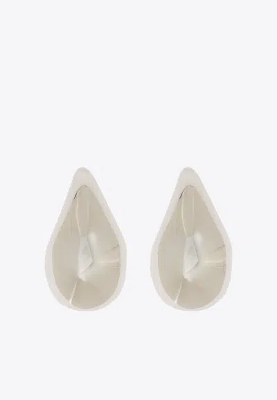 Bottega Veneta Essential Drop-shaped Earrings In Silver