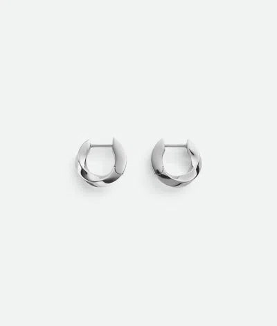 Bottega Veneta Essential Twist Hoop Ohrringe In Silver